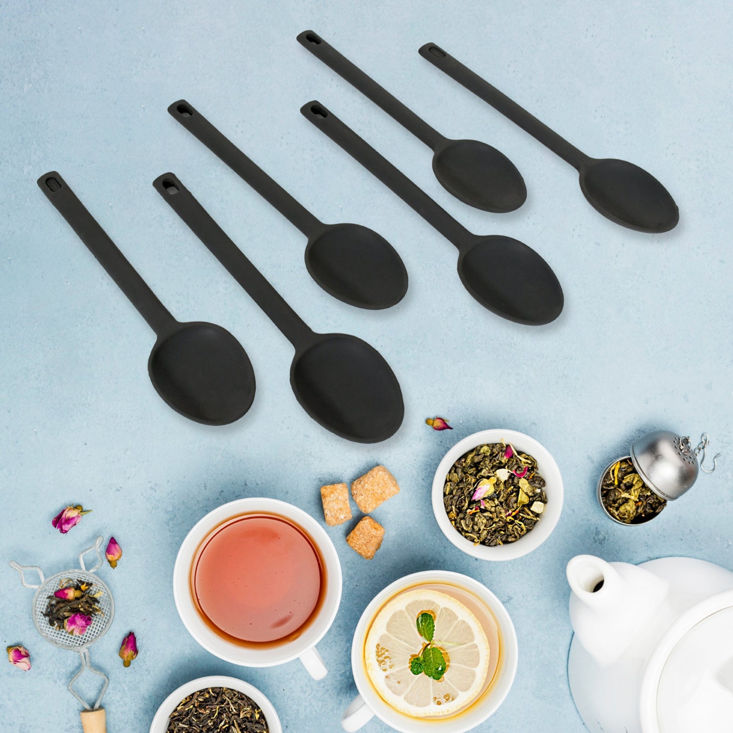 Multipurpose Silicone Spoon, Silicone Basting Spoon Non-Stick Kitchen Utensils Household Gadgets Heat-Resistant Non Stick Spoons Kitchen Cookware Items For Cooking and Baking (6 Pcs Set) Multipurpose Silicone Spoon, Silicone Basting Spoon Non-Stick Kitchen Utensils Household Gadgets Heat-Resistant Non Stick Spoons Kitchen Cookware Items For Cooking and Baking (6 Pcs Set)